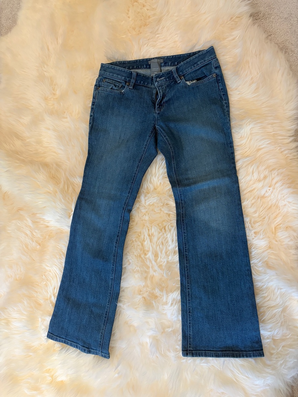 Vintage Y2K Ann Taylor LOFT Curvy Fit Bootcut Jeans 6P Low Rise